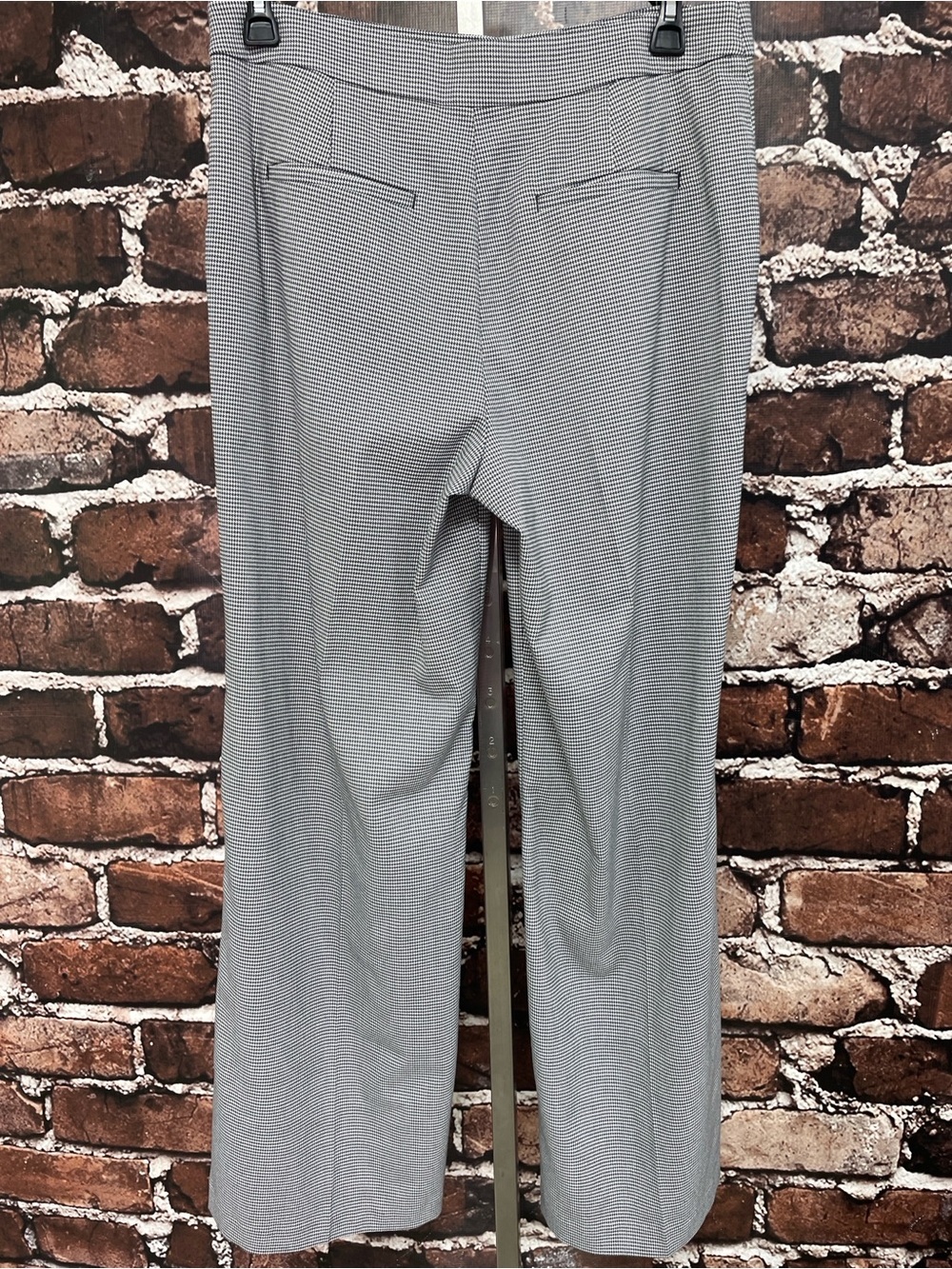 LOFT Trousers NWT Pants White Black Herringbone Wide Leg Sailor 12 Tall - Picture 5 of 11